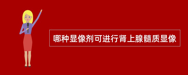 哪种显像剂可进行肾上腺髓质显像