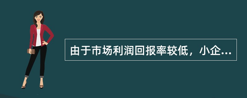 由于市场利润回报率较低，小企业（）直接决定了其盈利能力。