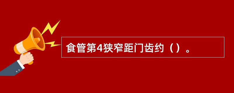 食管第4狭窄距门齿约（）。