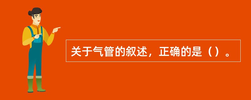 关于气管的叙述，正确的是（）。