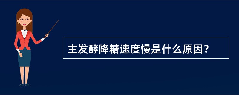 主发酵降糖速度慢是什么原因？