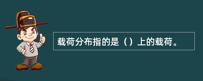 载荷分布指的是（）上的载荷。