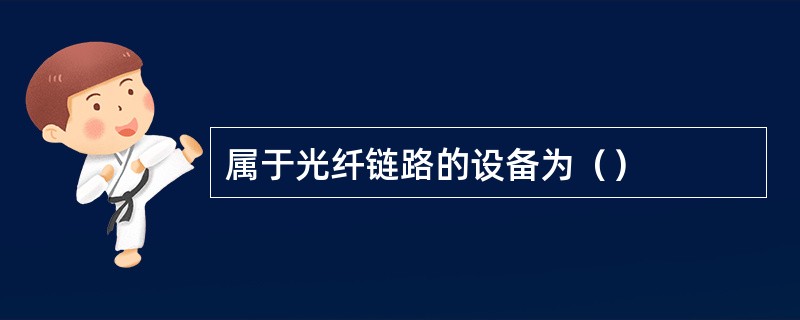 属于光纤链路的设备为（）