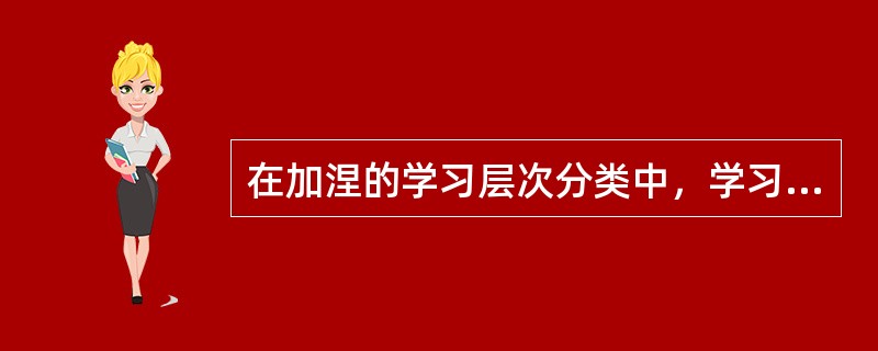 在加涅的学习层次分类中，学习水平最高的是()。