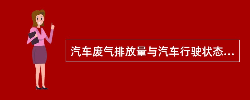 汽车废气排放量与汽车行驶状态很有关系，如一氧化碳和碳氢化合物的排放量随车速加快而