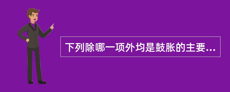 下列除哪一项外均是鼓胀的主要特征（）