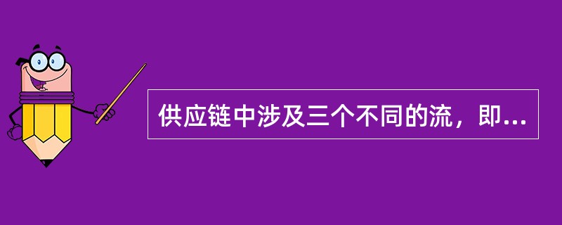 供应链中涉及三个不同的流，即（）