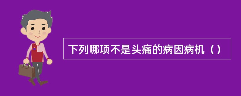 下列哪项不是头痛的病因病机（）