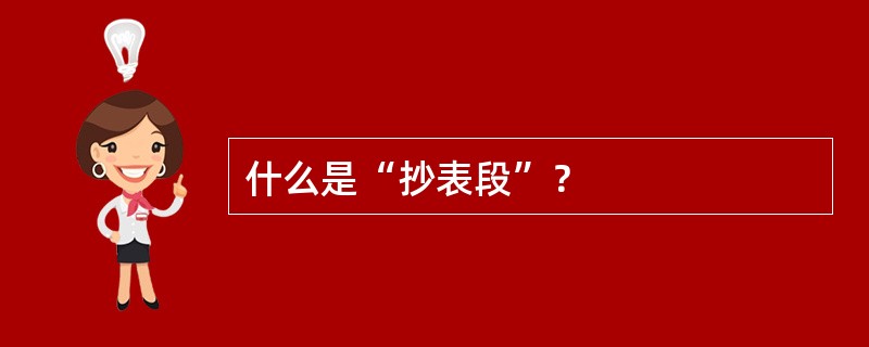 什么是“抄表段”？