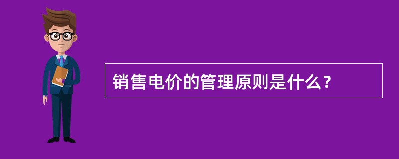 销售电价的管理原则是什么？