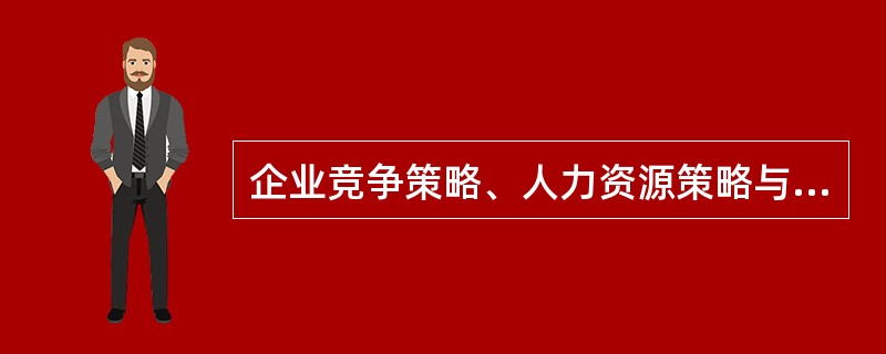 企业竞争策略、人力资源策略与企业文化的相互关系中，企业文化不包括()。