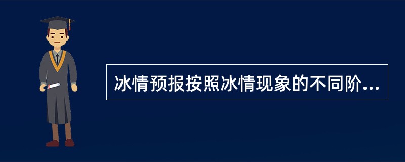 冰情预报按照冰情现象的不同阶段可分为（）。