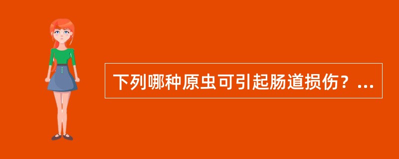 下列哪种原虫可引起肠道损伤？（）