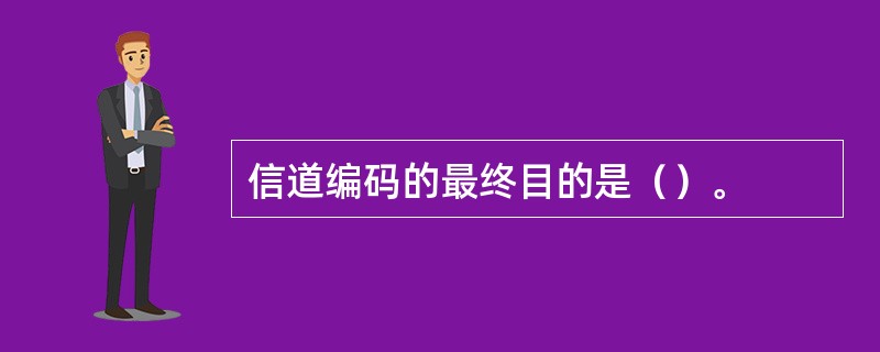 信道编码的最终目的是（）。