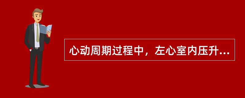 心动周期过程中，左心室内压升高速率最快的时相在（）