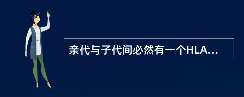 亲代与子代间必然有一个HLA单元型相同，这是由于（）。