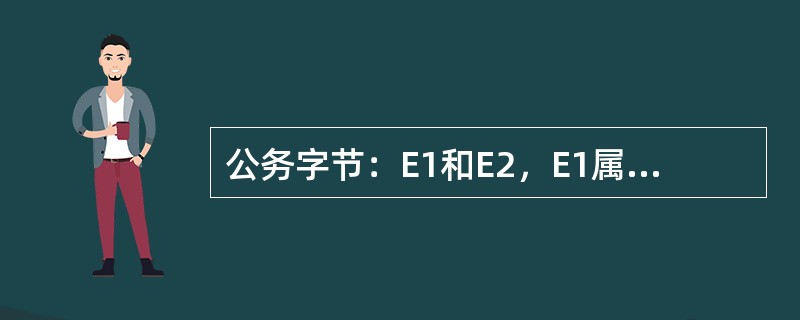 公务字节：E1和E2，E1属于（），用于本地公务通路；E2属于（），用于直达公务