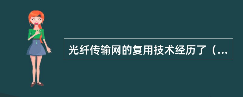 光纤传输网的复用技术经历了（）、（）、再到（）三个阶段的发展。