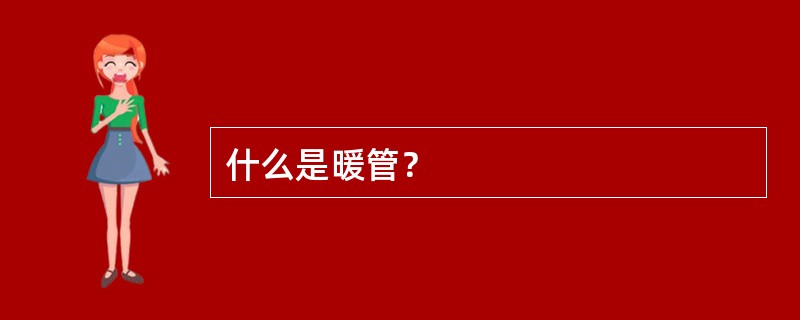 什么是暖管？