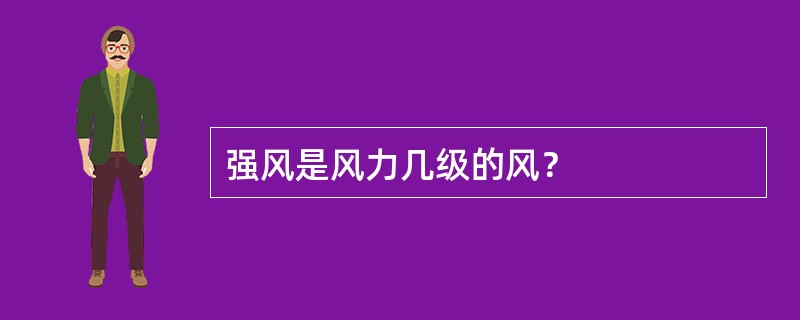 强风是风力几级的风？