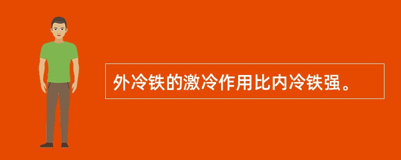 外冷铁的激冷作用比内冷铁强。