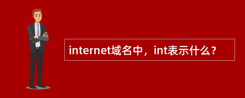 internet域名中，int表示什么？