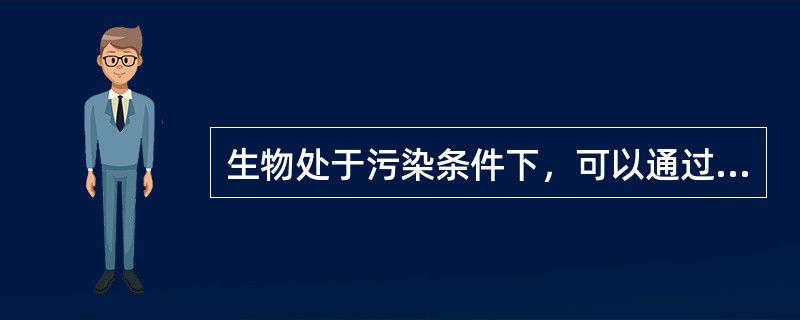 生物处于污染条件下，可以通过结合固定、代谢解毒、分室作用等过程将污染物在体内富集