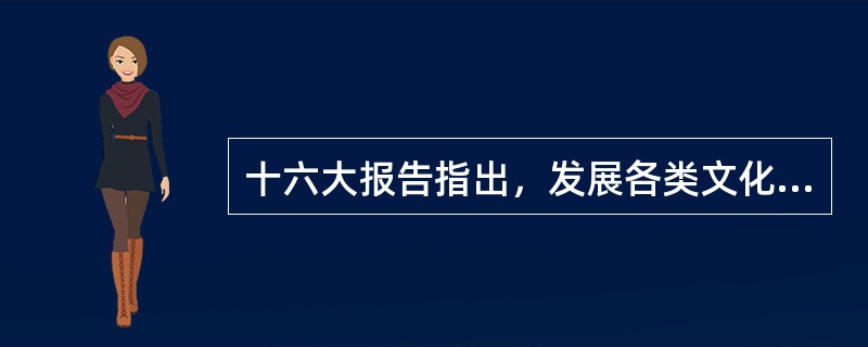 十六大报告指出，发展各类文化事业和文化产业都要贯彻发展先进文化的要求，始终把（）