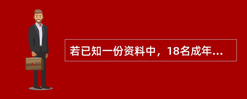 若已知一份资料中，18名成年女子分两组用两种测量肺活量的仪器侧最大呼吸率（L/m