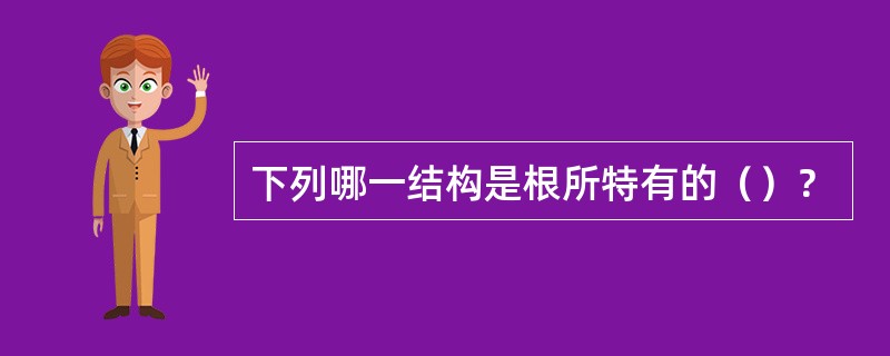 下列哪一结构是根所特有的（）？