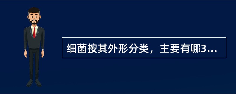 细菌按其外形分类，主要有哪3大类（）