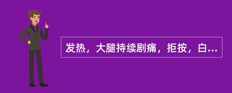 发热，大腿持续剧痛，拒按，白细胞计数增高，X线检查骨质破坏。最可能的诊断是（）。