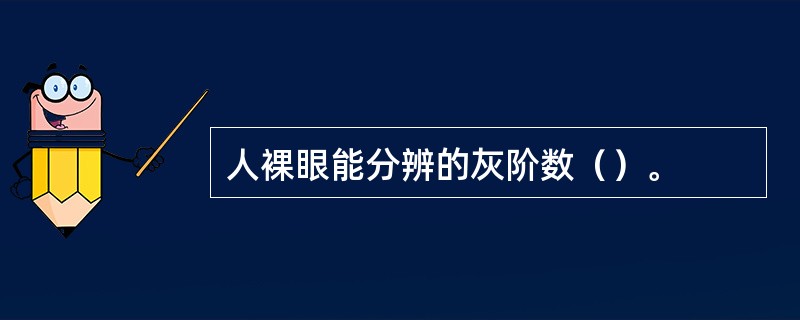 人裸眼能分辨的灰阶数（）。