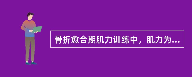 骨折愈合期肌力训练中，肌力为0～1级时采用（）。