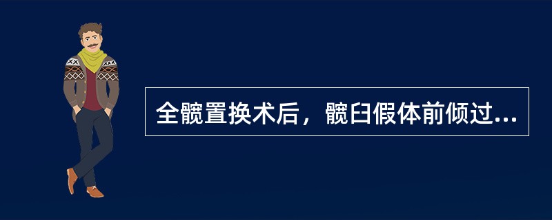 全髋置换术后，髋臼假体前倾过多，则（）。