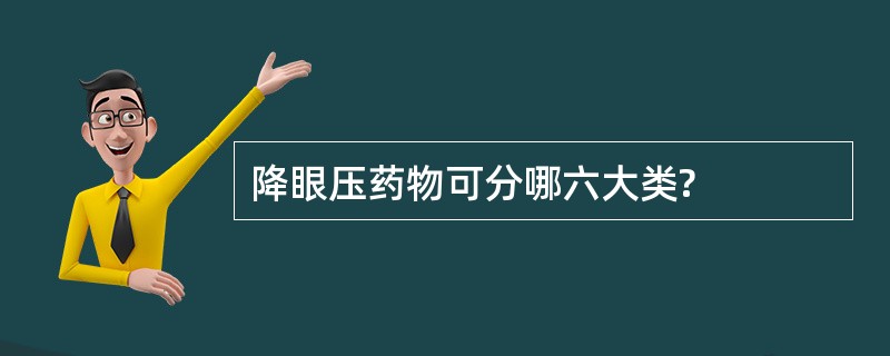 降眼压药物可分哪六大类?