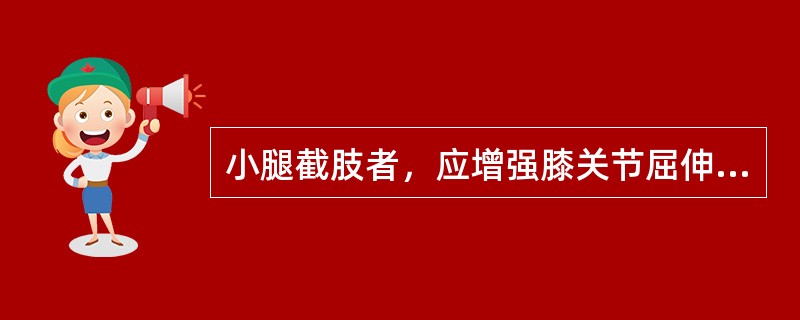 小腿截肢者，应增强膝关节屈伸肌，尤其是______________肌力训练。