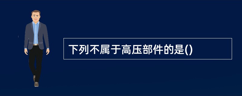 下列不属于高压部件的是()