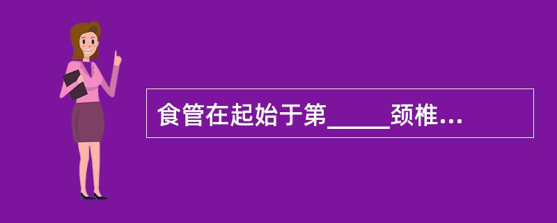 食管在起始于第_____颈椎水平与下咽部相连，其下端相当于第______胸椎水平