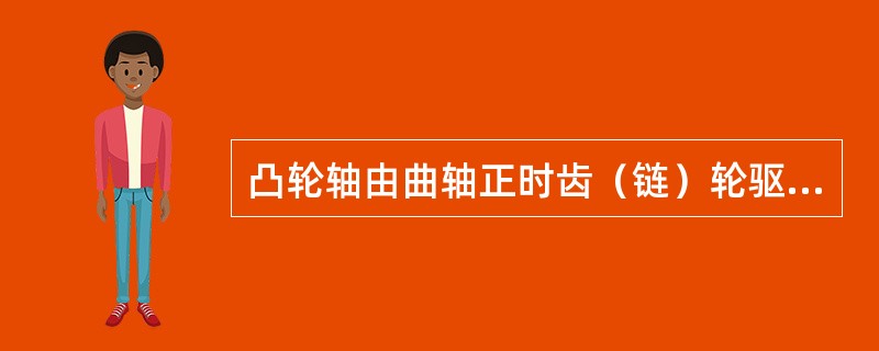 凸轮轴由曲轴正时齿（链）轮驱动，在安装时要对准正时记号，否则配气相位不准。