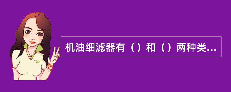 机油细滤器有（）和（）两种类型。