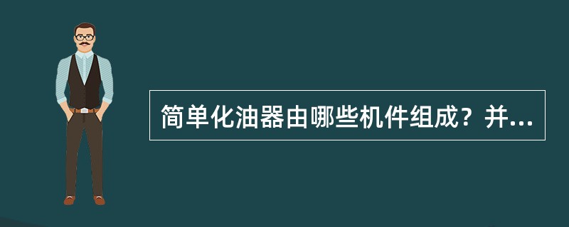 简单化油器由哪些机件组成？并说明简单化油器的工作原理。