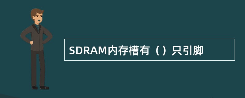 SDRAM内存槽有（）只引脚