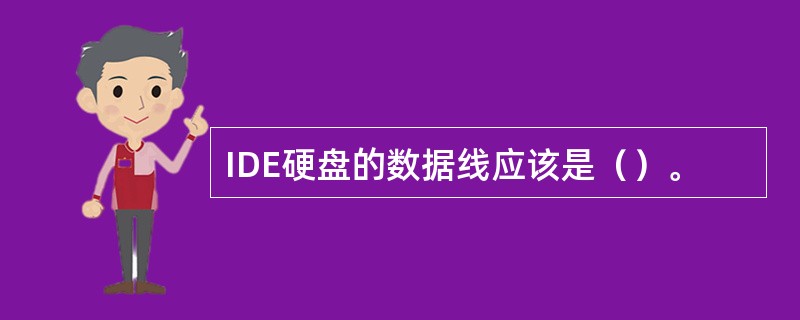 IDE硬盘的数据线应该是（）。