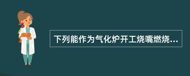 下列能作为气化炉开工烧嘴燃烧气的是（）。