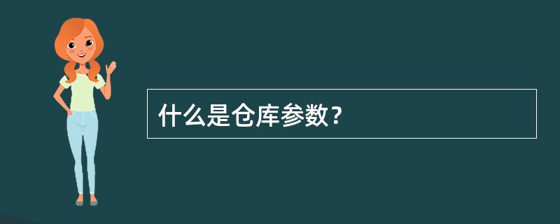 什么是仓库参数？