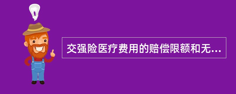 交强险医疗费用的赔偿限额和无责任医疗费用赔偿限额项下负责赔偿医药费、诊疗费、住院