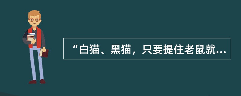 “白猫、黑猫，只要提住老鼠就是好猫。”试分析邓小平的这句话用了什么修辞格，这种修