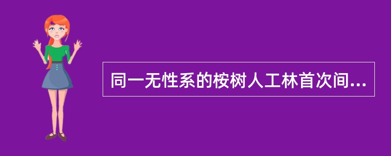 同一无性系的桉树人工林首次间伐可采用（）