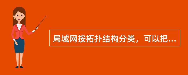 局域网按拓扑结构分类，可以把局域网分为（）、（）、（）和（）等类型。